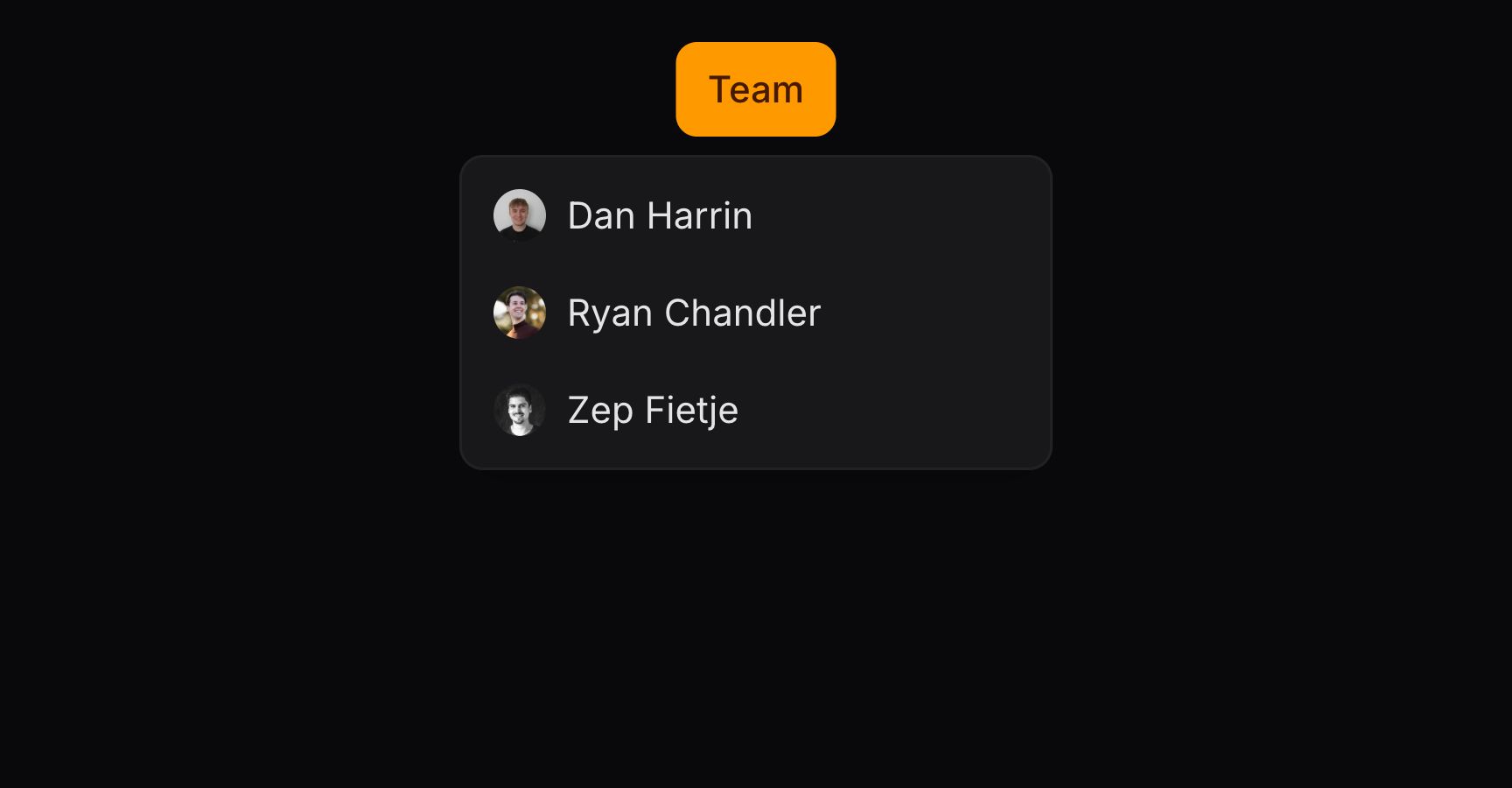 Dropdown items with images