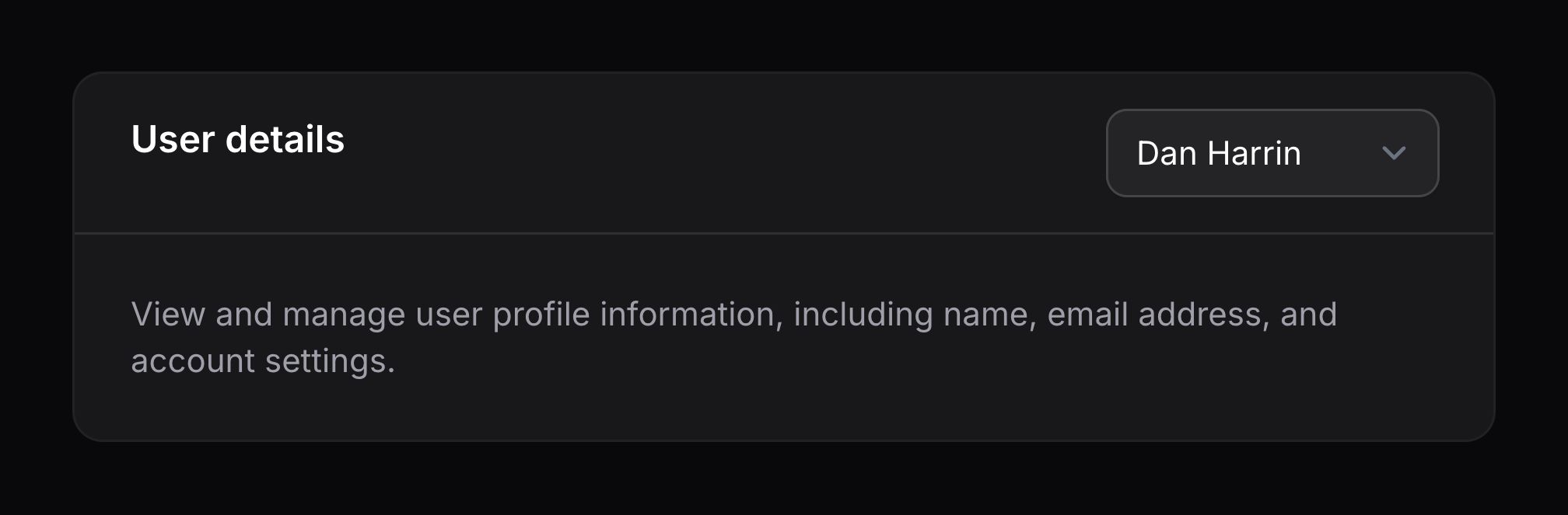 A section with content after the header