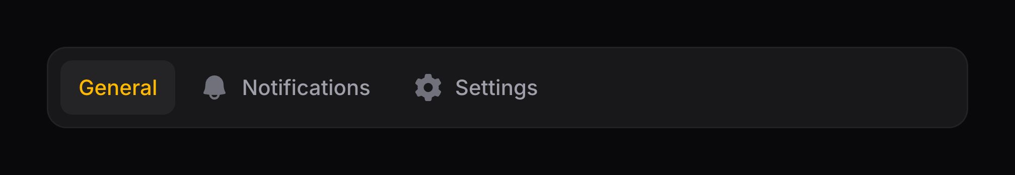 Tabs with icons