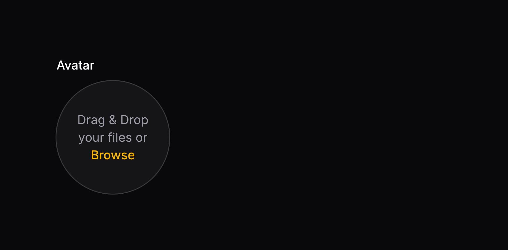 File upload with avatar mode