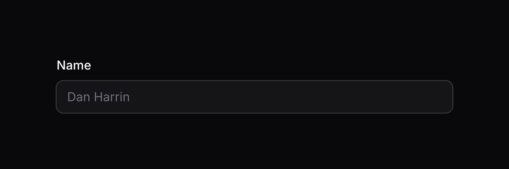 Form field with placeholder