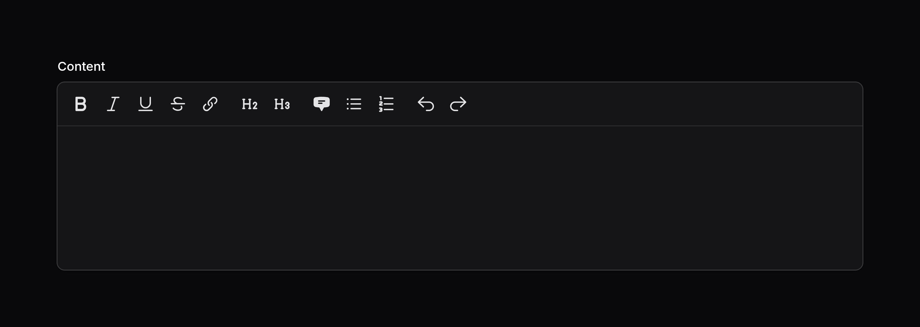 Rich editor with customized toolbar buttons