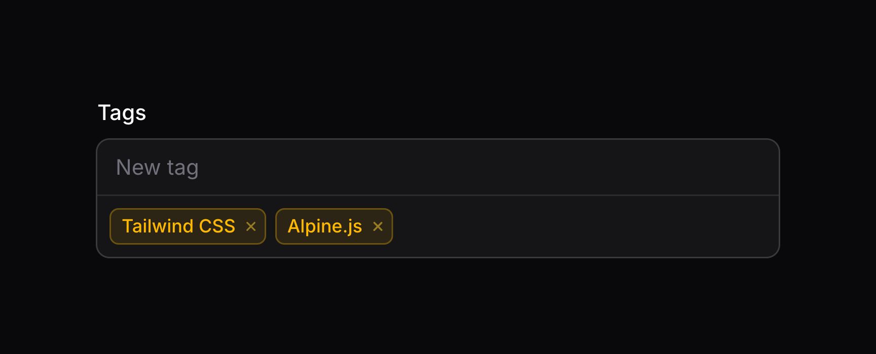 Tags input