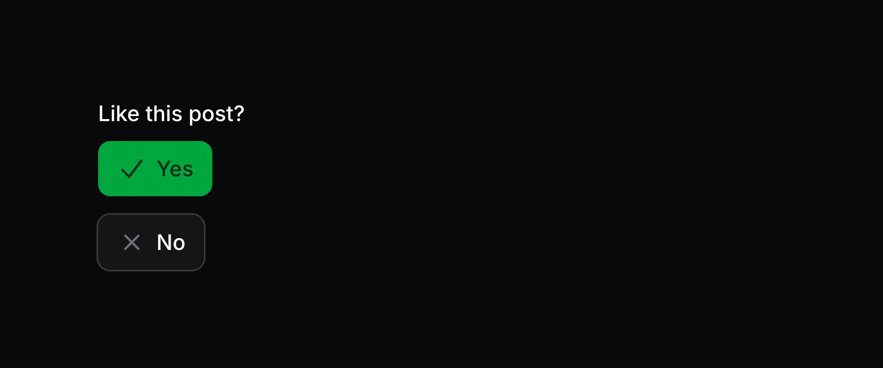 Boolean toggle buttons