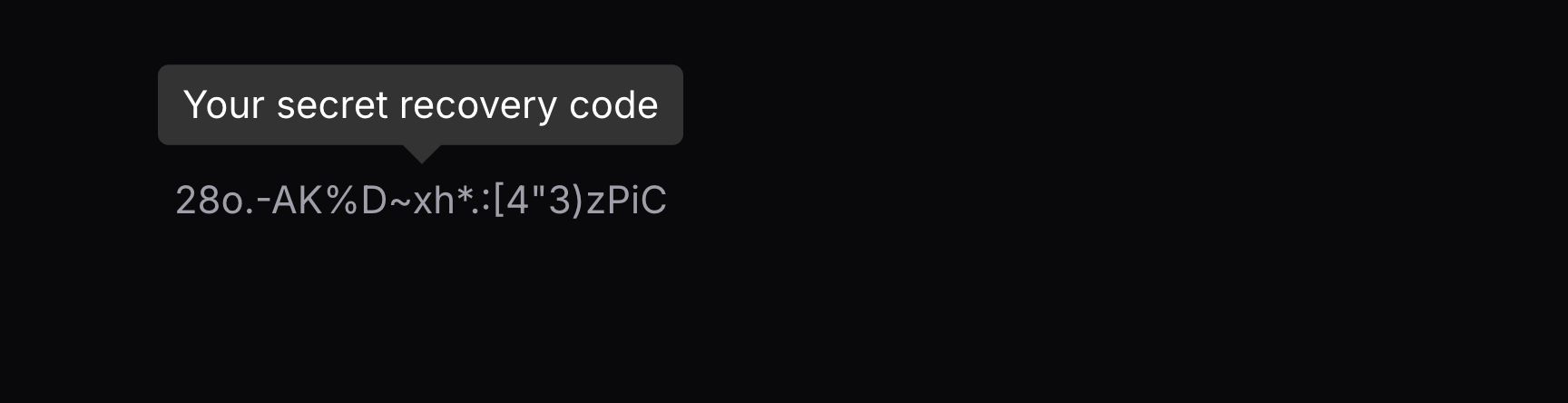 Text with a tooltip