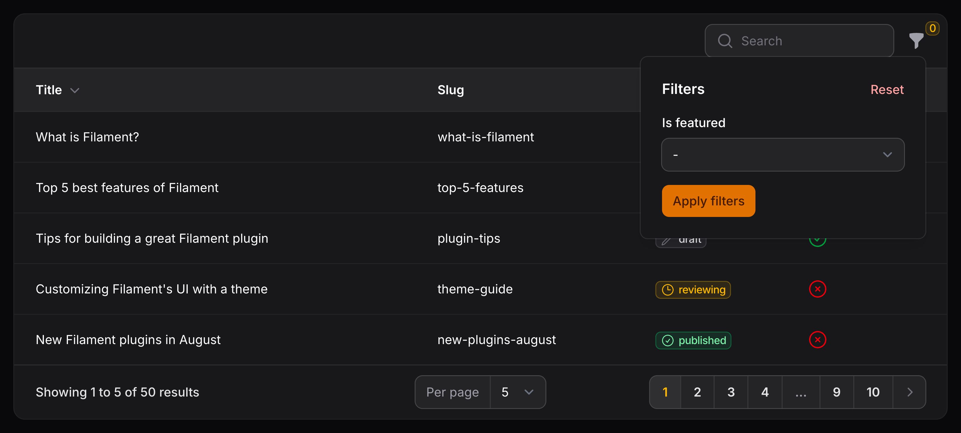 Ternary filter