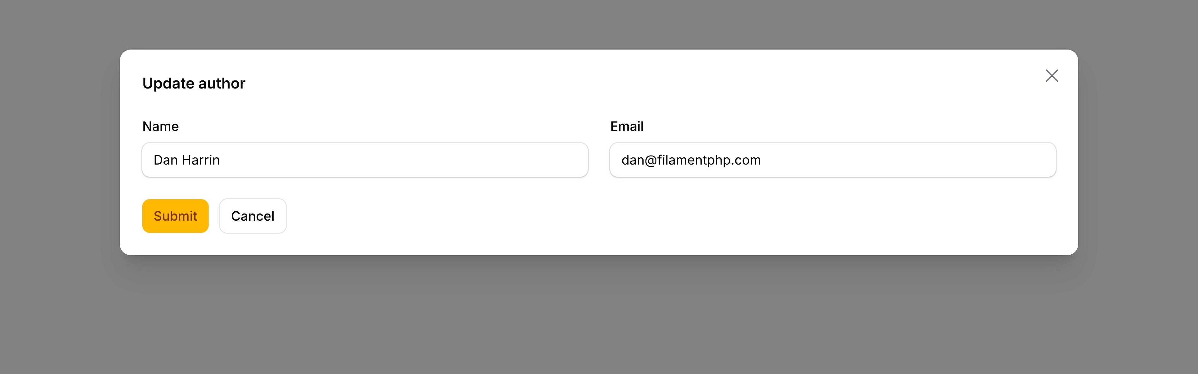 Modal with custom width