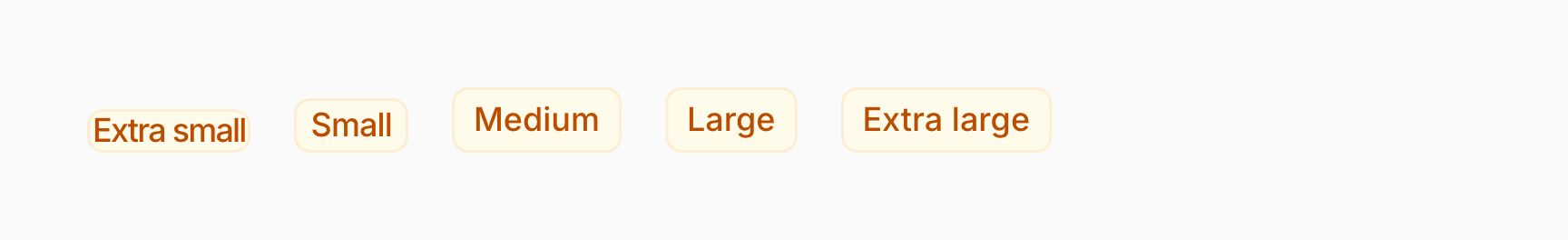 Badges in different sizes