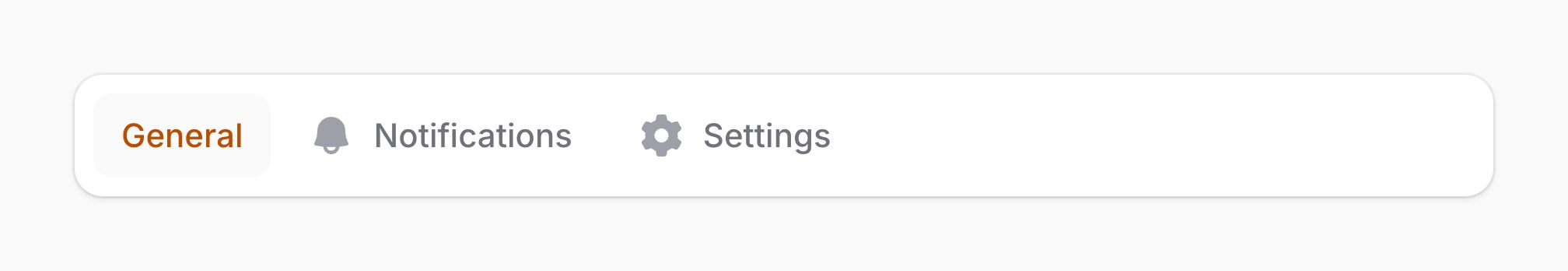 Tabs with icons