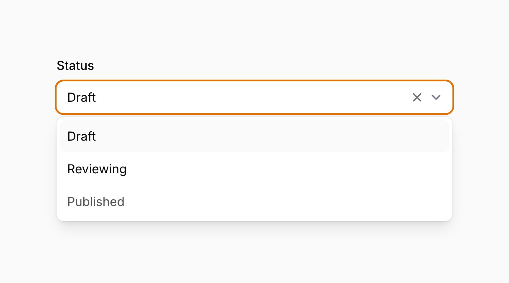 Select with disabled options