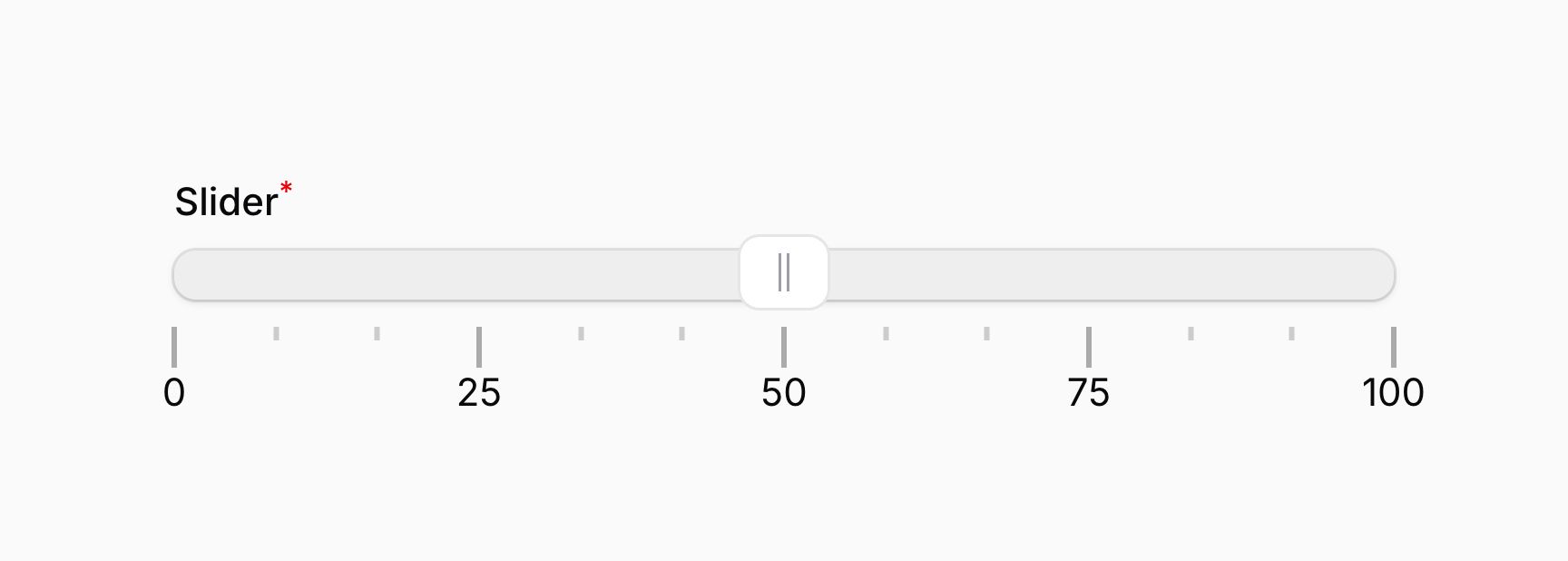 Slider with pips on positions