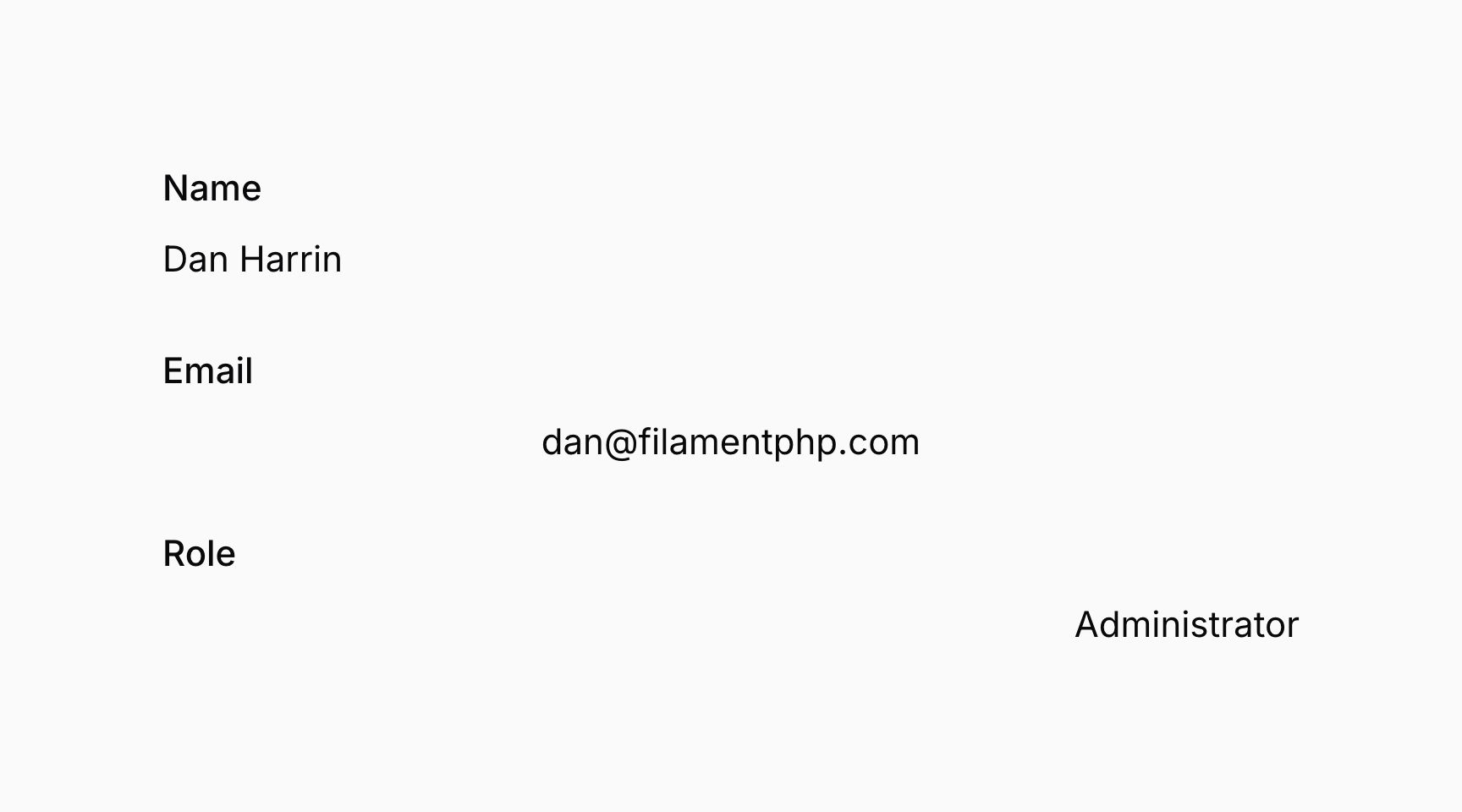Entries with different alignments