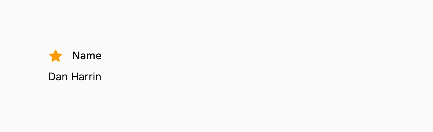 Infolist entry with extra content before label