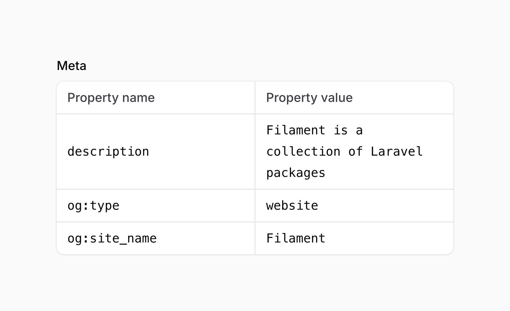 Key-value entry with custom column labels