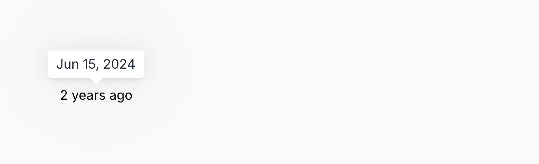 Text entry with a date tooltip on relative dates