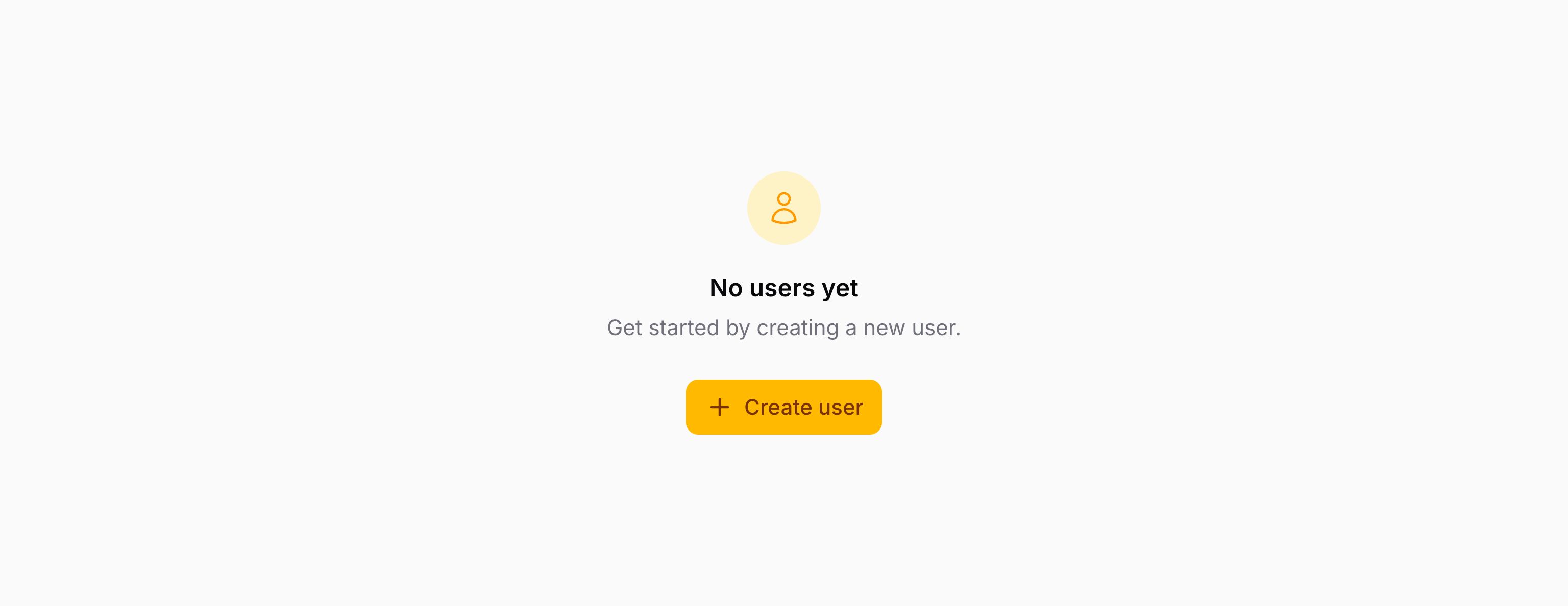 Empty state without container
