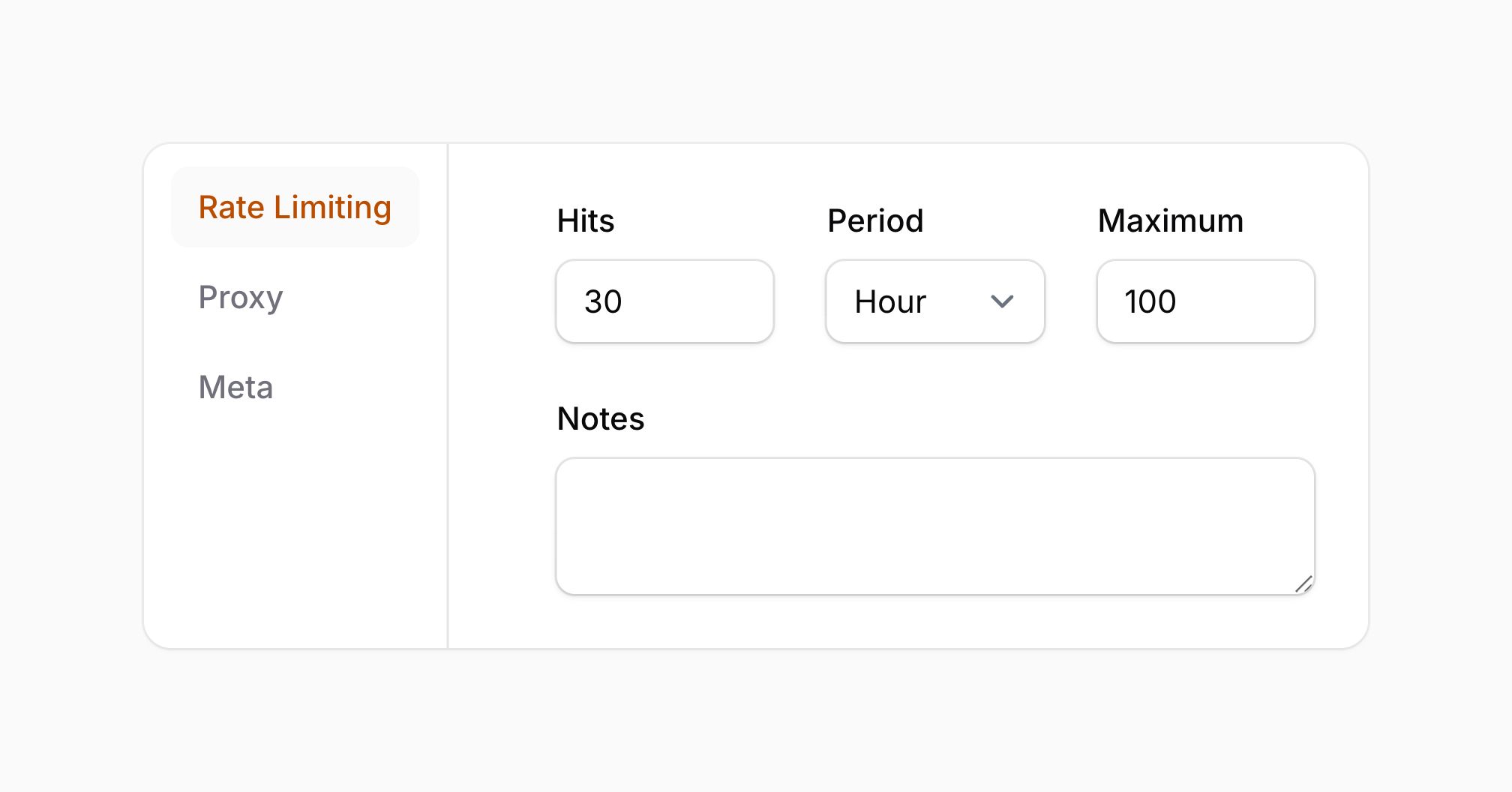 Vertical tabs