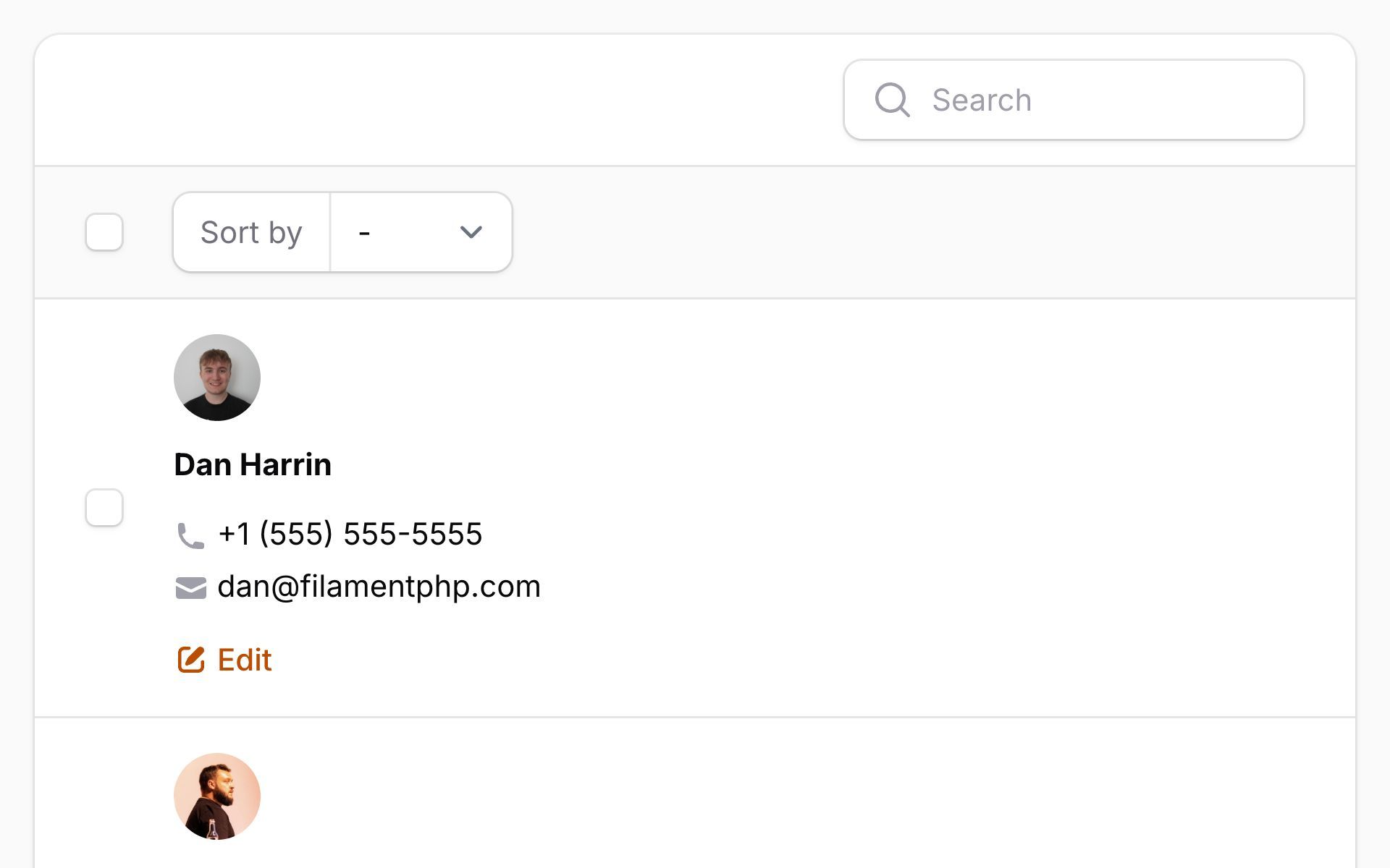 Table with a stack on mobile
